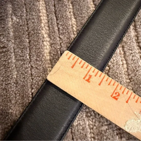 Coach Black and Brown Leather Belt with Gold Buckle - Picture 5 of 5